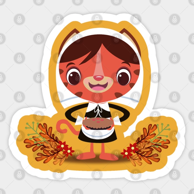 thanksgiving pilgram Sticker by richhwalsh